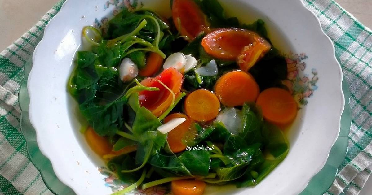 Resep Sayur Bening Bayam Wortel Oleh Abuk Irun Cookpad