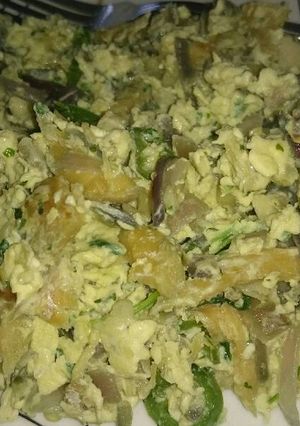 A picture of Scrambled Eggs with Fish.