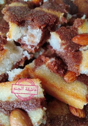 صورة لوصفة بسبوسه بالكاكاو لذيذة 😘😋✌️