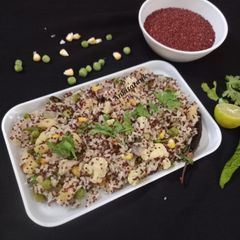 A picture of Whole Ragi and vegetable Pulao.