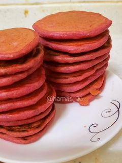 صورة لوصفة بان كيك البنجر او الشمندر 🍠