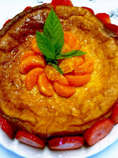 Una foto de Tarta de queso con mandarina