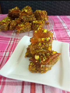 Una foto de Baklava dulce típico marroquí