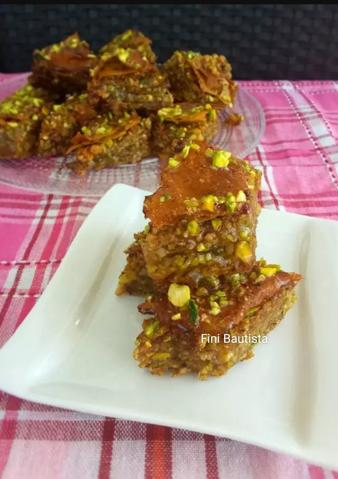 Una foto de Baklava dulce típico marroquí