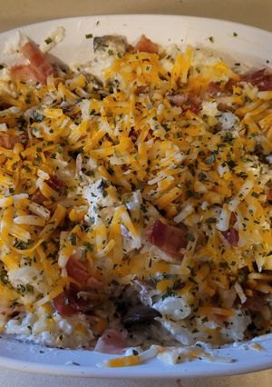 A picture of "Loaded" Cauliflower Bake (Low Carb Casserole).
