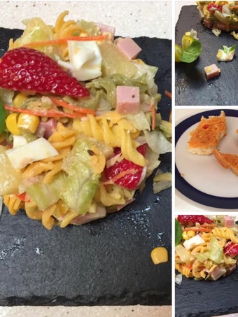 Manera fácil Preparar Ensalada de pasta Fusilli Tricolor  que Delicioso