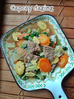 Foto resep Capcay daging