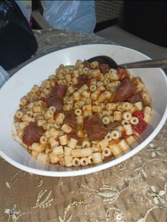 صورة لوصفة مكرونة بالسجق 😋♥️