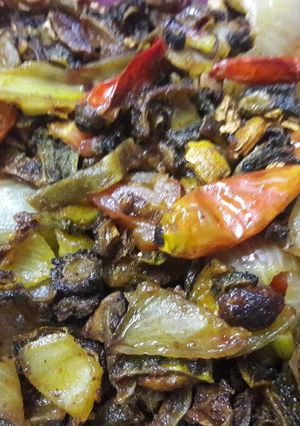 A picture of Karele ki Bhurji.