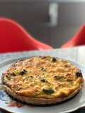 Quiche de brócolis com palmito