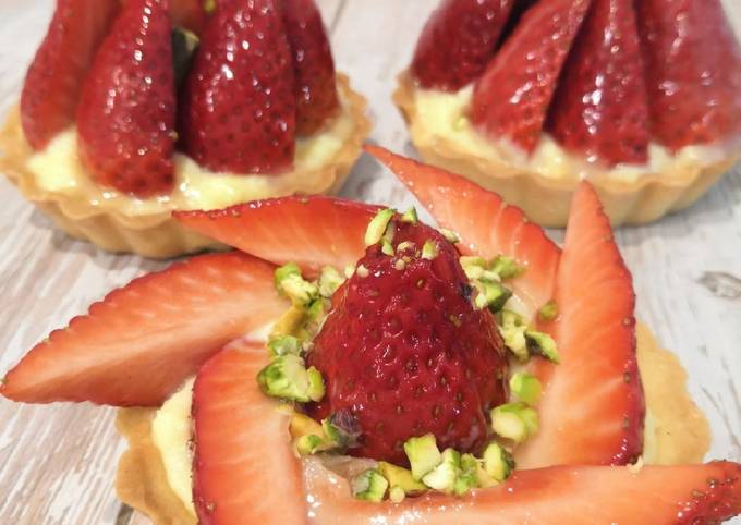 Tartelettes aux fraises, pâte sablée 🍓