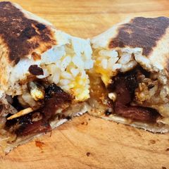 A picture of Filipino Style Breakfast Burrito.