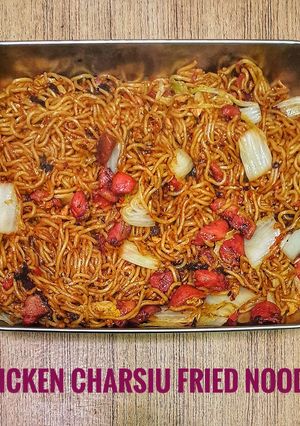 Foto resep Chicken Charsiu Fried Noodle 🐔❤🍜