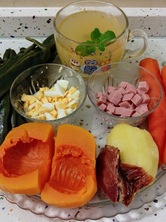 Una foto de Cocido de verduras y sopa de picadillo