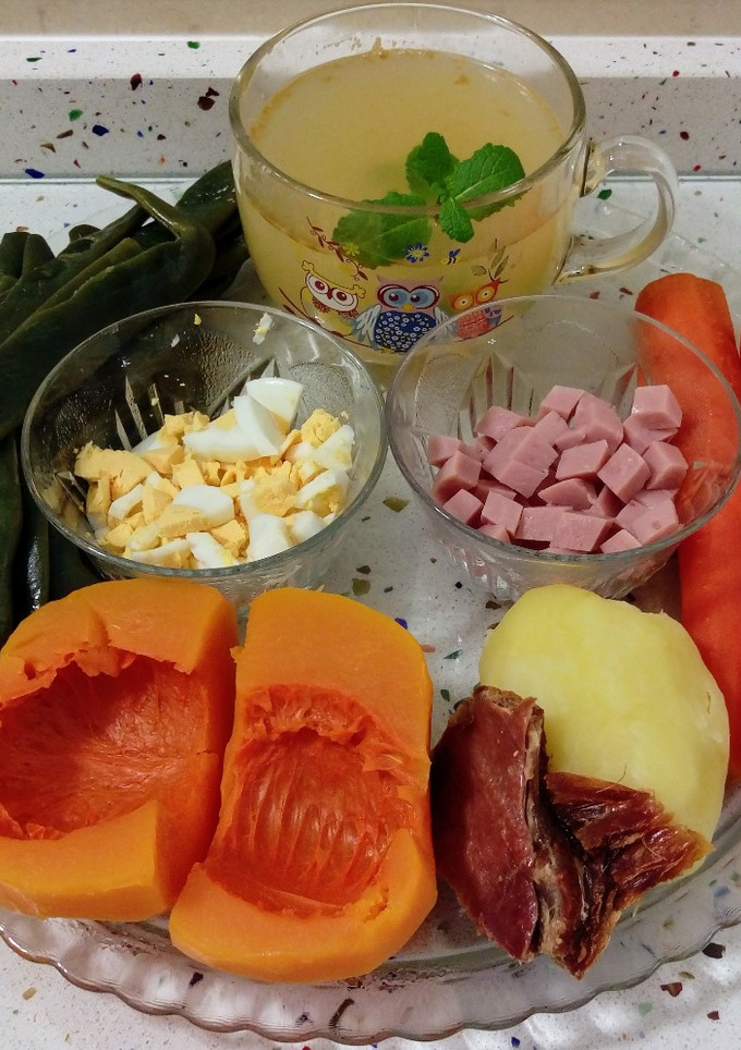 Una foto de Cocido de verduras y sopa de picadillo