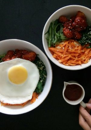 Foto resep Spicy Chicken Bibimbap