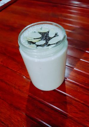 Hình của món Yến mạch,chuối smothie.