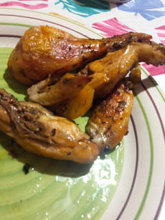 Una foto de Pollo al horno con vino