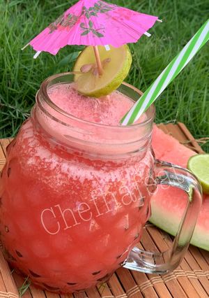 A picture of Watermelon lime slush.