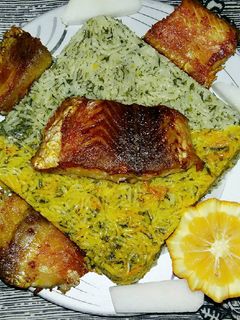عکسی از دستور سبزی پلو با ماهی