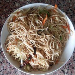 Vegetable hakka noodles A picture of Vegetable hakka noodles.