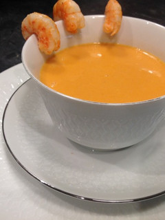 Una foto de Crema de Langostinos
