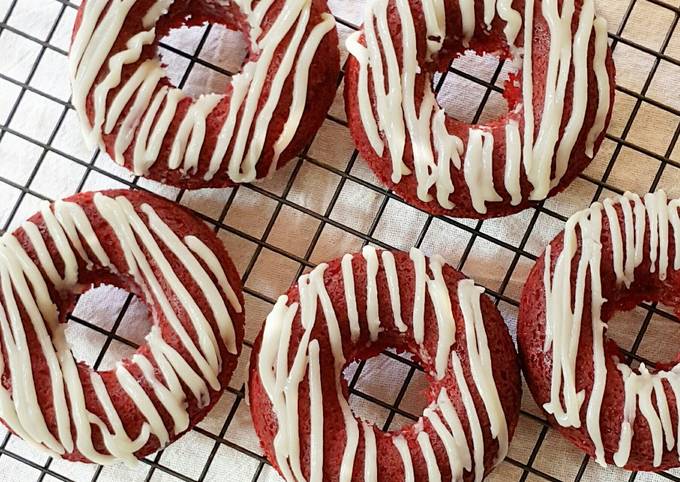 Steps to Prepare Ultimate Baked Red Velvet Donuts