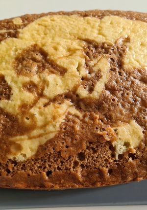 Une photo de Gâteau au yaourt marbré