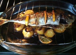Una foto de Jurel o chicharro al horno