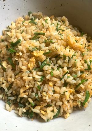A picture of Garlic Chives & Egg Fried Rice.