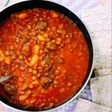 عدسی با گوشت چرخ کرده