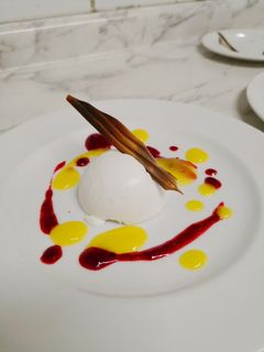 Una foto de Mousse de leche de coco