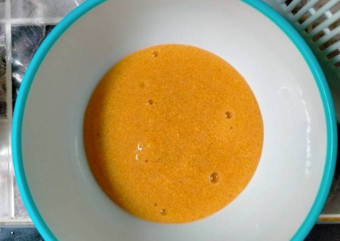 Bubur tim telur ayam kampung (mpasi 6 bulan)