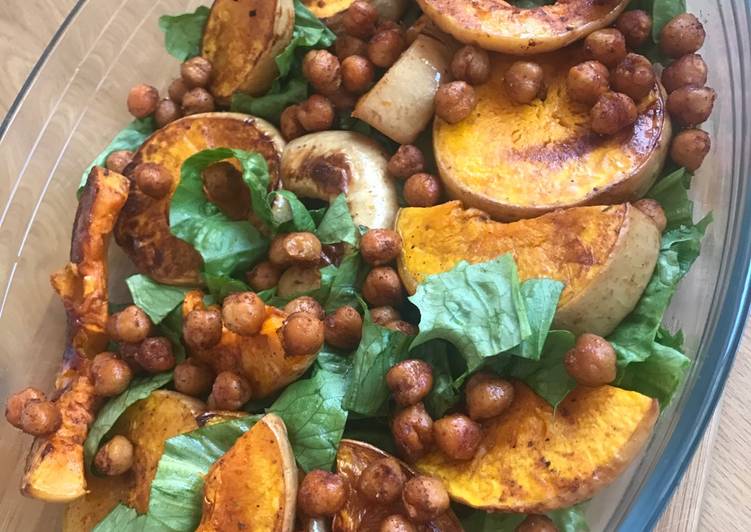 Steps to Prepare Perfect Butternut and chickpeas salad