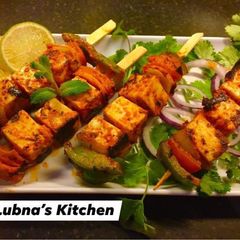 A picture of Paneer tikka Shashlik:.