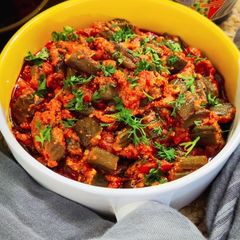 A picture of Rajasthani Style Besan Wali Bhindi ki Sabji.