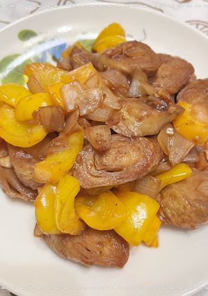 麵腸炒甜椒（五辛素） 的食譜成品照片