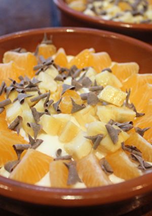 Foto principal de Yogur con mandarina y plátano