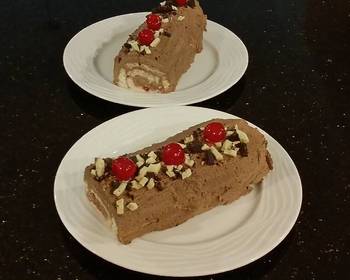 Latest Recipe Cherry Vanilla Angel Cake Roll with Cherry Chocolate Whipped Cre Most Delicious