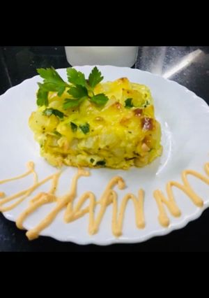 صورة لوصفة غراتان خفيف ظريف بالكريمة والجبن