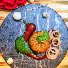 A picture of Makhana tikki.