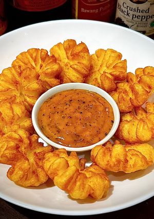 Foto resep Cripsy Fried Potato Flowers
