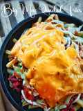BigMac Loaded Fries with iceberg lettuce and beef burger