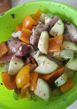 Фото Курочка лимонная с овощами.