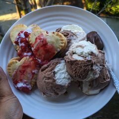 A picture of Mini Heart Shaped Berry Pies.