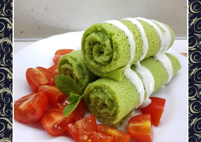 Пп-блинчики со шпинатом