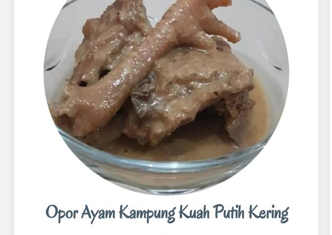 Cara Membuat Opor Ayam Kampung Kuah Putih Kering Kekinian