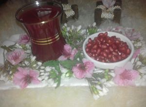 صورة لوصفة عصير الرمان الطبيعي