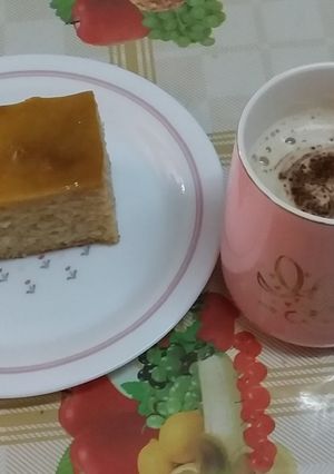 صورة لوصفة كيكة الكريم كراميل 😋