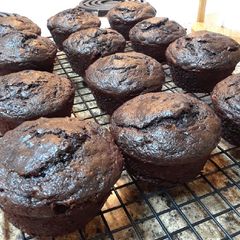 A picture of Double Chocolate Banana Muffins (or Bread).